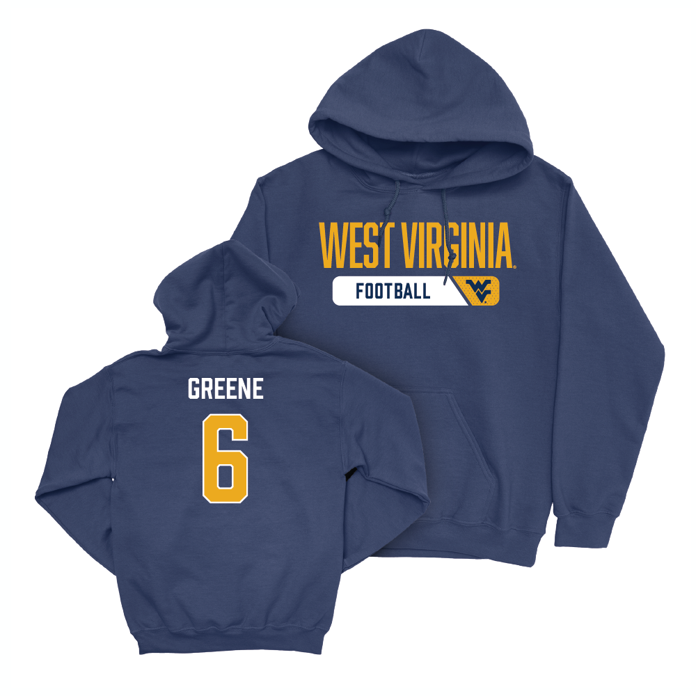 WVU Football Navy Staple Hoodie Garrett Greene The WVU NIL Store