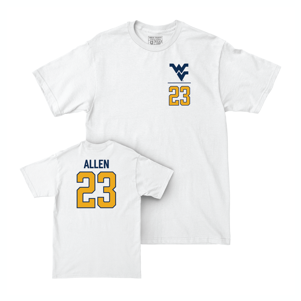 WVU Women's Soccer White Logo Comfort Colors Tee   - Taylor Allen