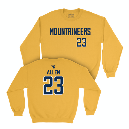 WVU Women's Soccer Gold Mountaineers Crew   - Taylor Allen