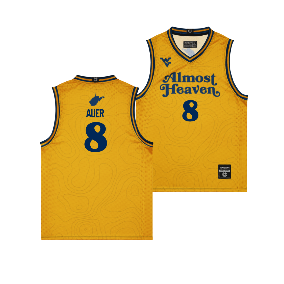 WVU Mens Basketball 2025 Campus Edition Jersey - Jake Auer