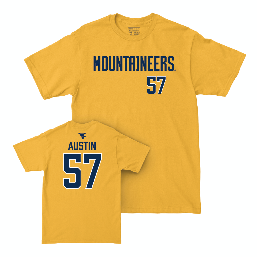 WVU Football Gold Mountaineers Tee   - Lucas Austin