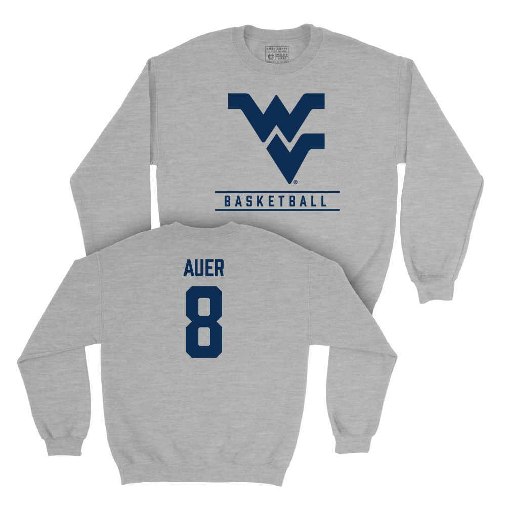 WVU Men's Basketball Sport Grey Classic Crew  - Jake Auer