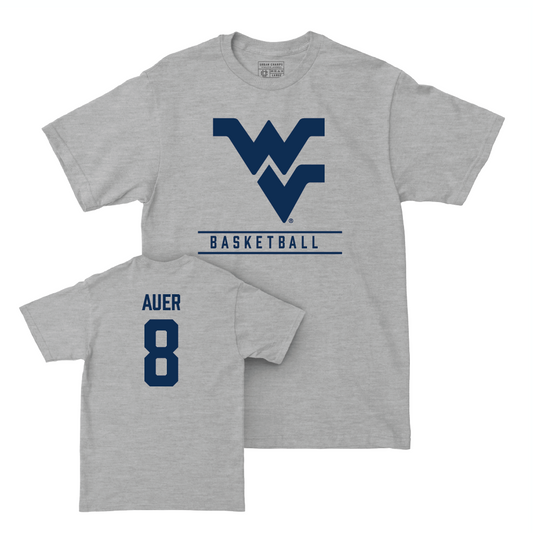 WVU Men's Basketball Sport Grey Classic Tee  - Jake Auer