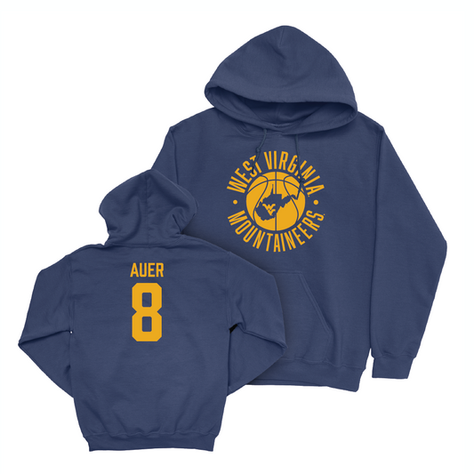 WVU Men's Basketball Navy Hardwood Hoodie  - Jake Auer