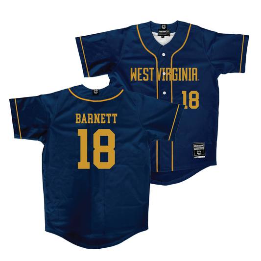 WVU Baseball Navy Jersey  - Spencer Barnett