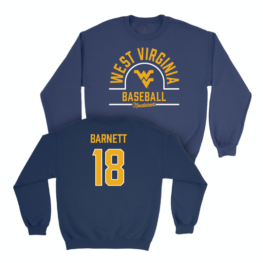 WVU Baseball Navy Arch Crew  - Spencer Barnett