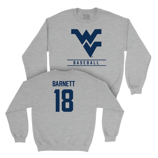 WVU Baseball Sport Grey Classic Crew  - Spencer Barnett