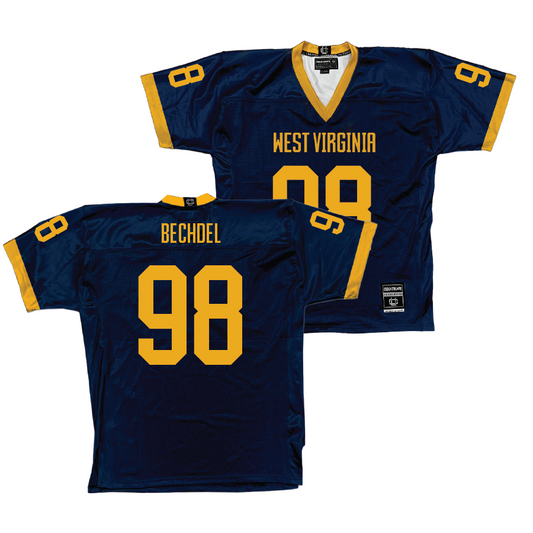 WVU Football Navy Jersey - Leighton Bechdel