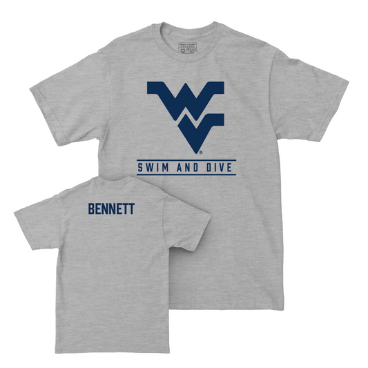 WVU Men's Swim & Dive Sport Grey Classic Tee  - Preston Bennett