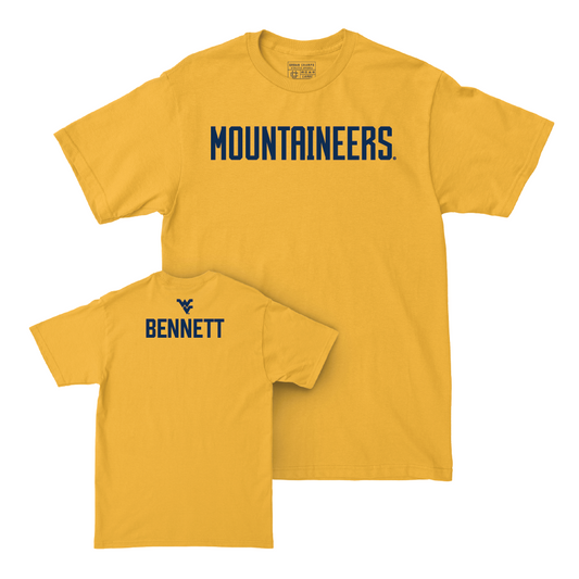 WVU Men's Swim & Dive Gold Mountaineers Tee  - Preston Bennett