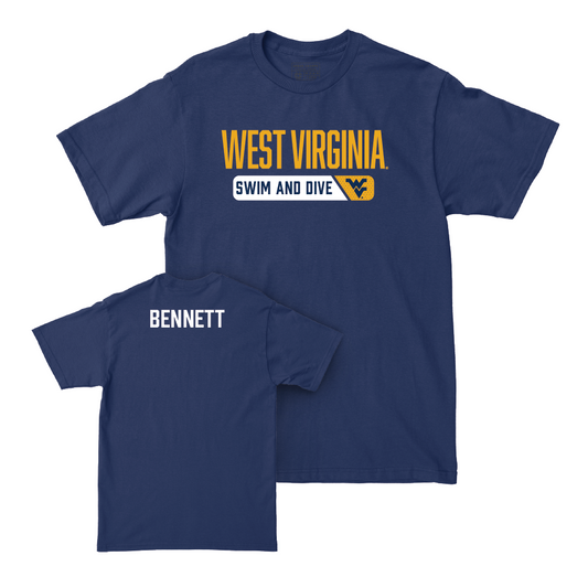 WVU Men's Swim & Dive Navy Staple Tee  - Preston Bennett