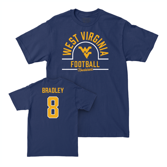 WVU Football Navy Arch Tee  - Tyrin Bradley