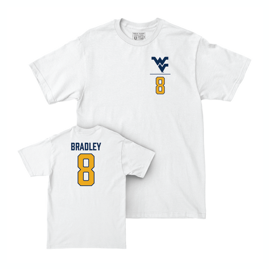 WVU Football White Logo Comfort Colors Tee  - Tyrin Bradley