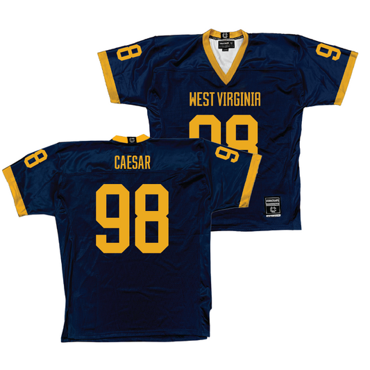 WVU Football Navy Jersey   - Brandon Caesar