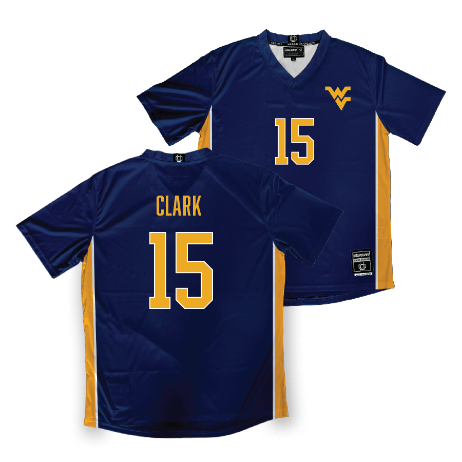 WVU Men's Soccer Navy Jersey  - Sam Clark