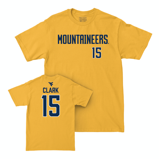 WVU Men's Soccer Gold Mountaineers Tee  - Sam Clark