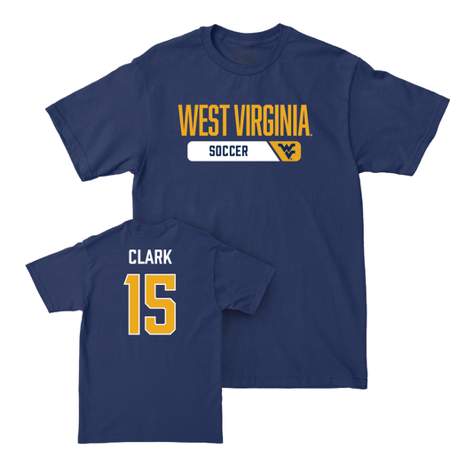 WVU Men's Soccer Navy Staple Tee  - Sam Clark