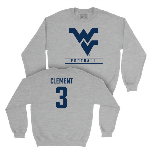 WVU Football Sport Grey Classic Crew - Hudson Clement | #3