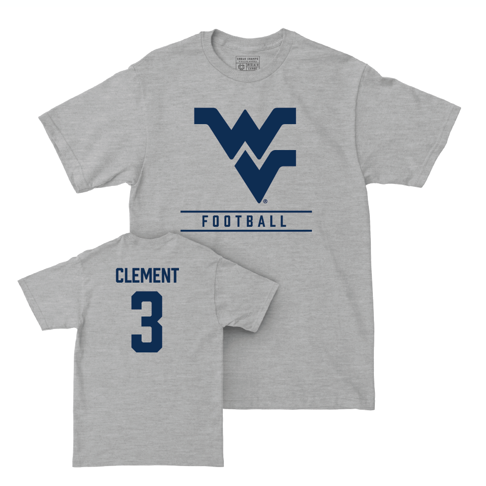 WVU Football Sport Grey Classic Tee - Hudson Clement | #3