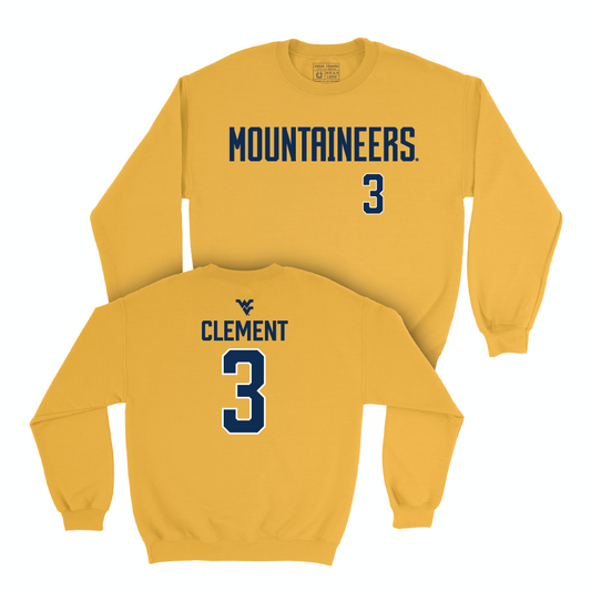 WVU Football Gold Mountaineers Crew - Hudson Clement | #3