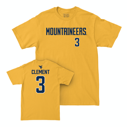 WVU Football Gold Mountaineers Tee - Hudson Clement | #3