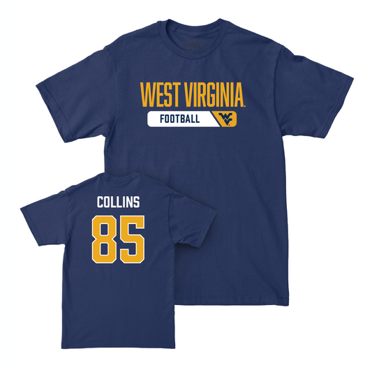 WVU Football Navy Staple Tee   - Dominick Collins