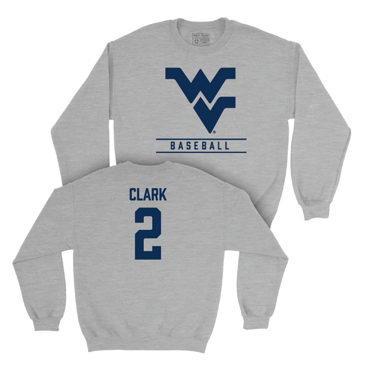 WVU Baseball Sport Grey Classic Crew  - Derek Clark