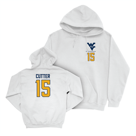 WVU Football White Logo Hoodie  - Ben Cutter