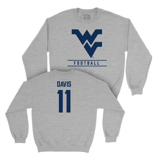 WVU Football Sport Grey Classic Crew   - William Davis