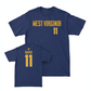 WVU Football Navy Wordmark Tee   - William Davis