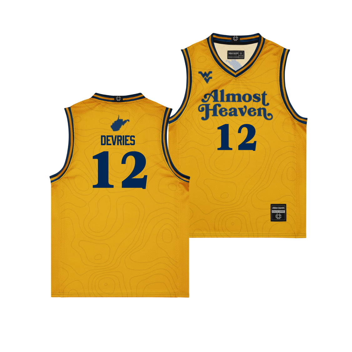 WVU Mens Basketball 2025 Campus Edition Jersey - Tucker DeVries