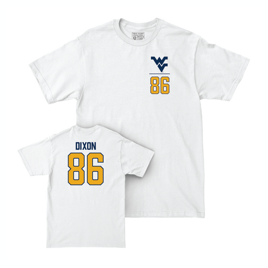 WVU Football White Logo Comfort Colors Tee - Will Dixon