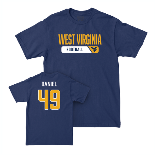 WVU Football Navy Staple Tee   - Zyir Daniel