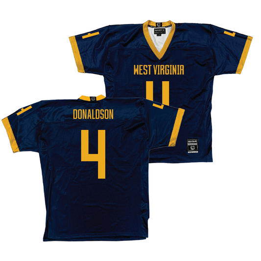 WVU Football Navy Jersey - CJ Donaldson