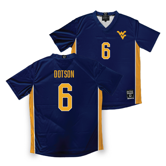 WVU Women's Soccer Navy Jersey - Emma Dotson