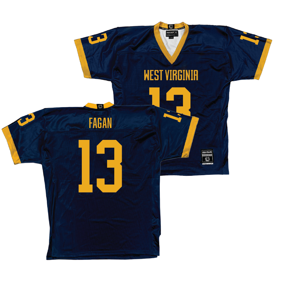 WVU Football Navy Jersey   - Dontez Fagan