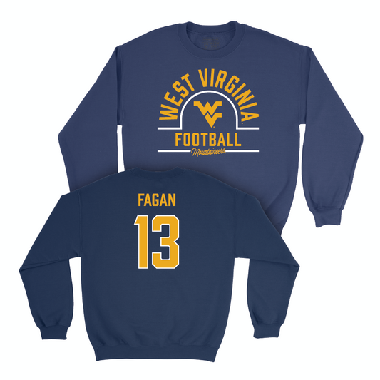 WVU Football Navy Arch Crew   - Dontez Fagan