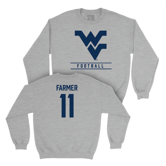 WVU Football Sport Grey Classic Crew   - Ric'Darious Farmer