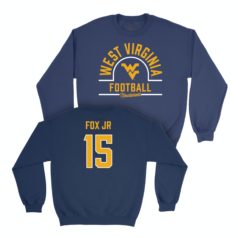 WVU Football Navy Arch Crew   - Scotty Fox Jr