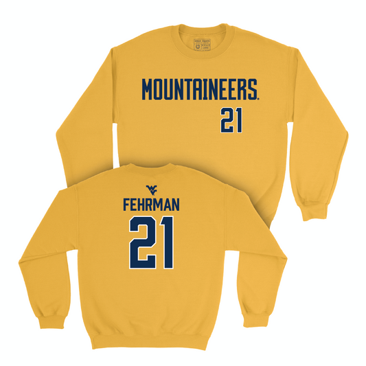 WVU Baseball Gold Mountaineers Crew  - Cole Fehrman