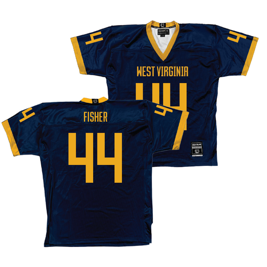 WVU Football Navy Jersey - Oryend Fisher