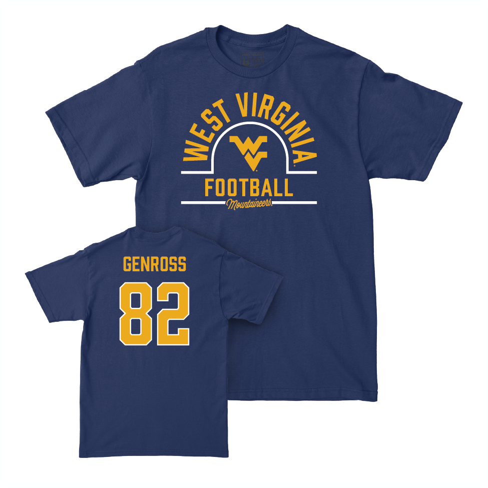 WVU Football Navy Arch Tee   - Greg Genross