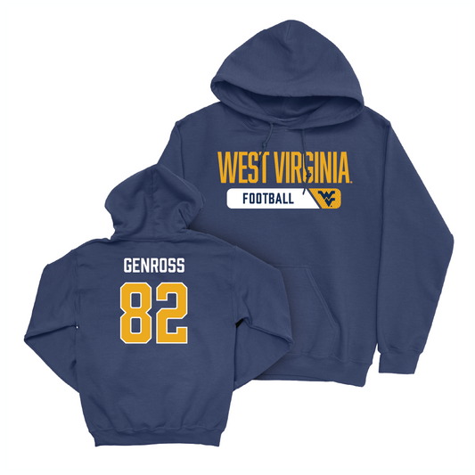 WVU Football Navy Staple Hoodie   - Greg Genross