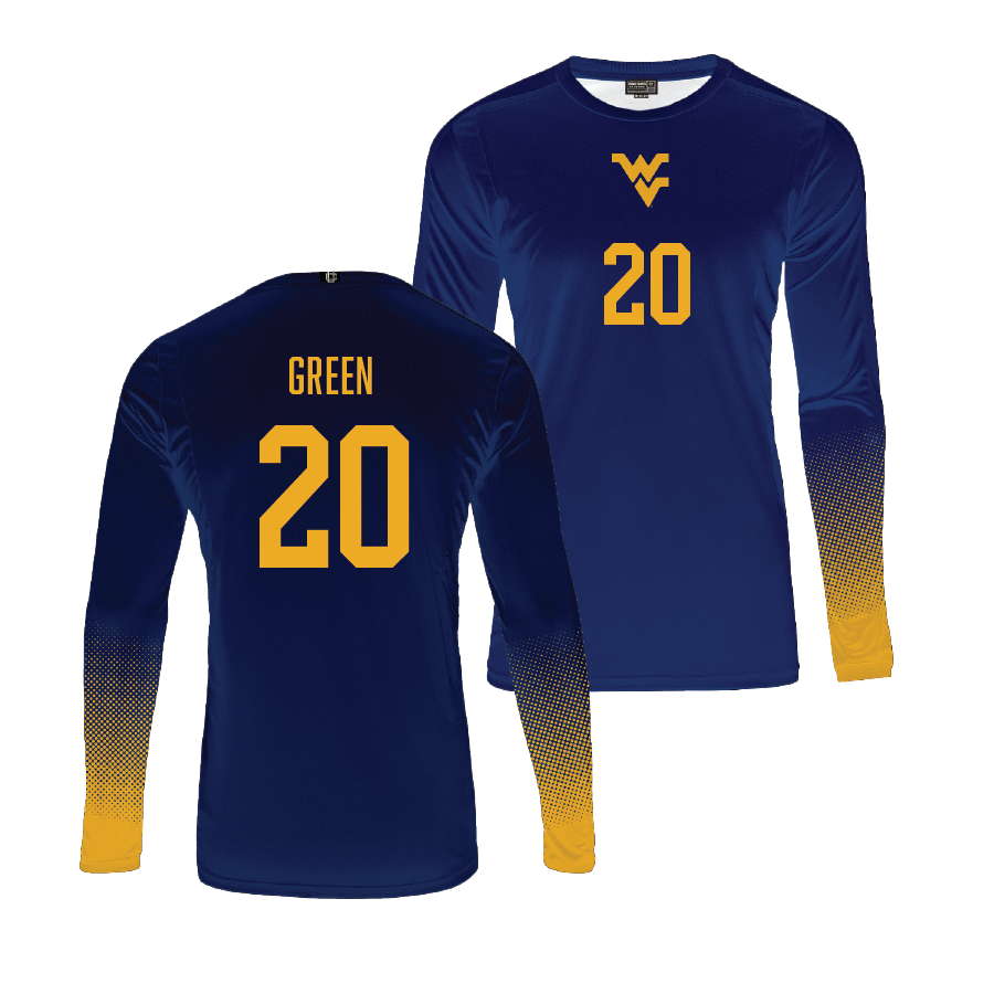 WVU Women's Volleyball Navy Jersey  - Hailey Green