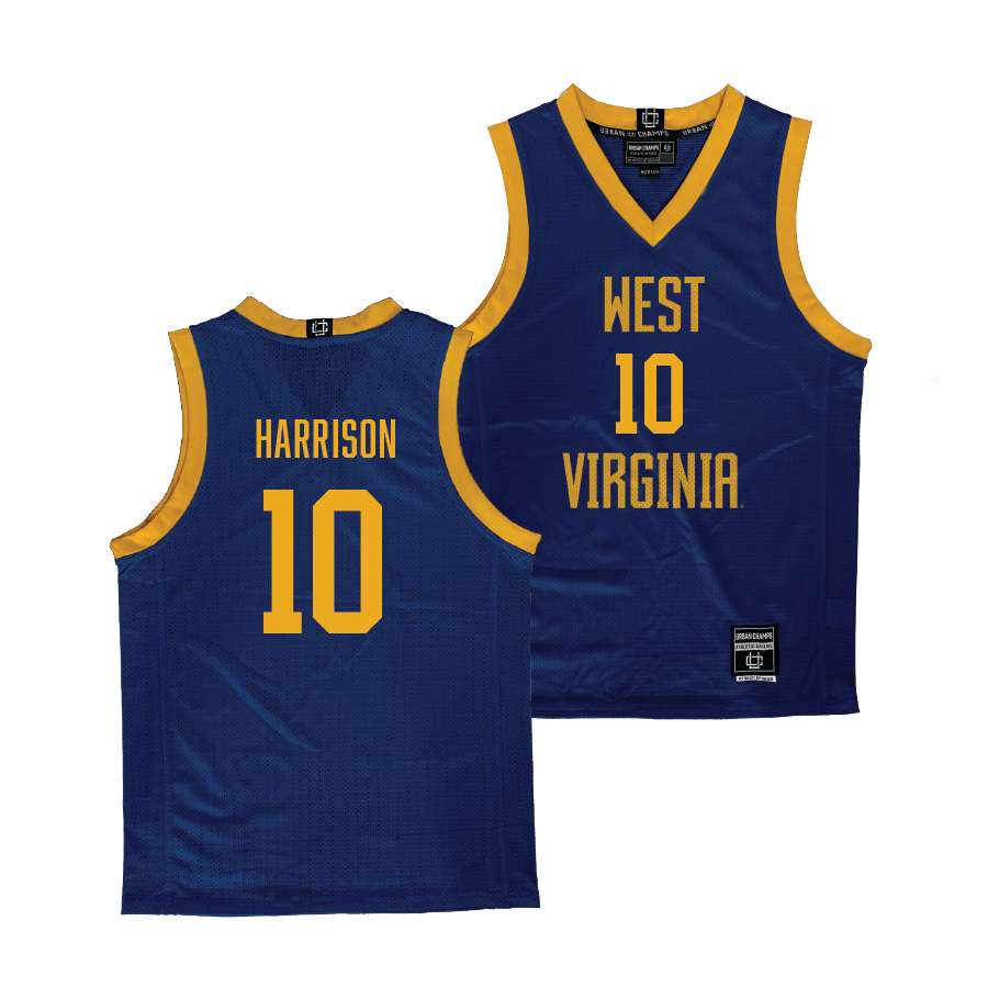 WVU Women's Basketball Navy Jersey  - Jordan Harrison