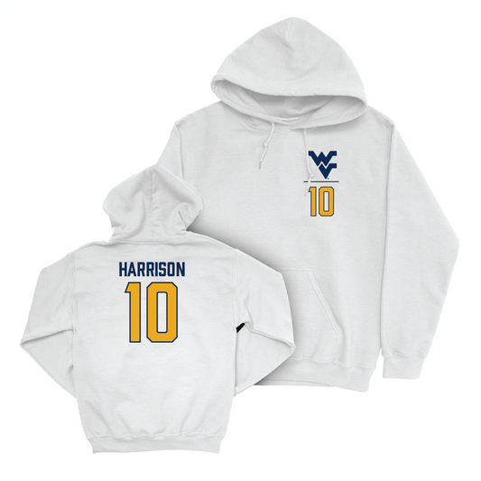 WVU Women's Basketball White Logo Hoodie  - Jordan Harrison