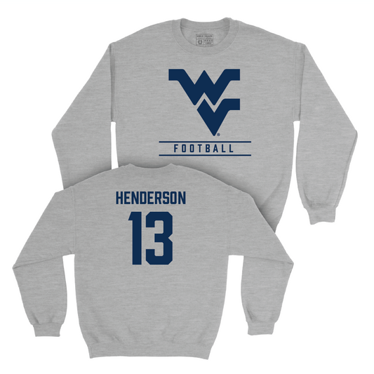 WVU Football Sport Grey Classic Crew   - Jaylen Henderson