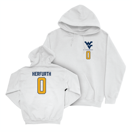 WVU Women's Soccer White Logo Hoodie   - Bailey Herfurth