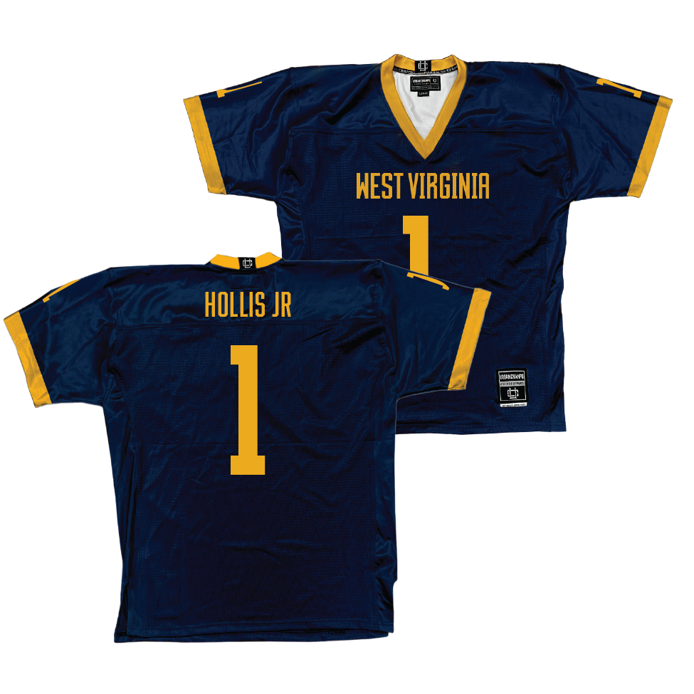 WVU Football Navy Jersey   - Garnett Hollis Jr.