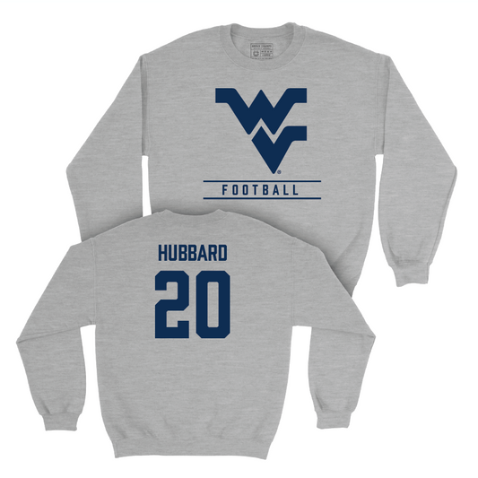 WVU Football Sport Grey Classic Crew   - Diore Hubbard